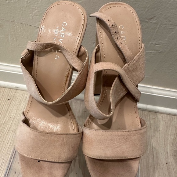 Carven by Kurt Geiger nude suede heels - Picture 4 of 9